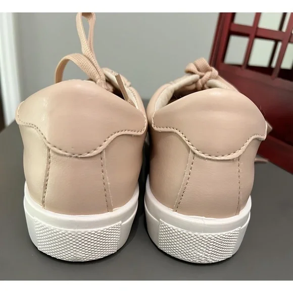 TopShop Nordstrom Faux Leather Platform Blush/Peach Sneakers - Picture 5 of 7